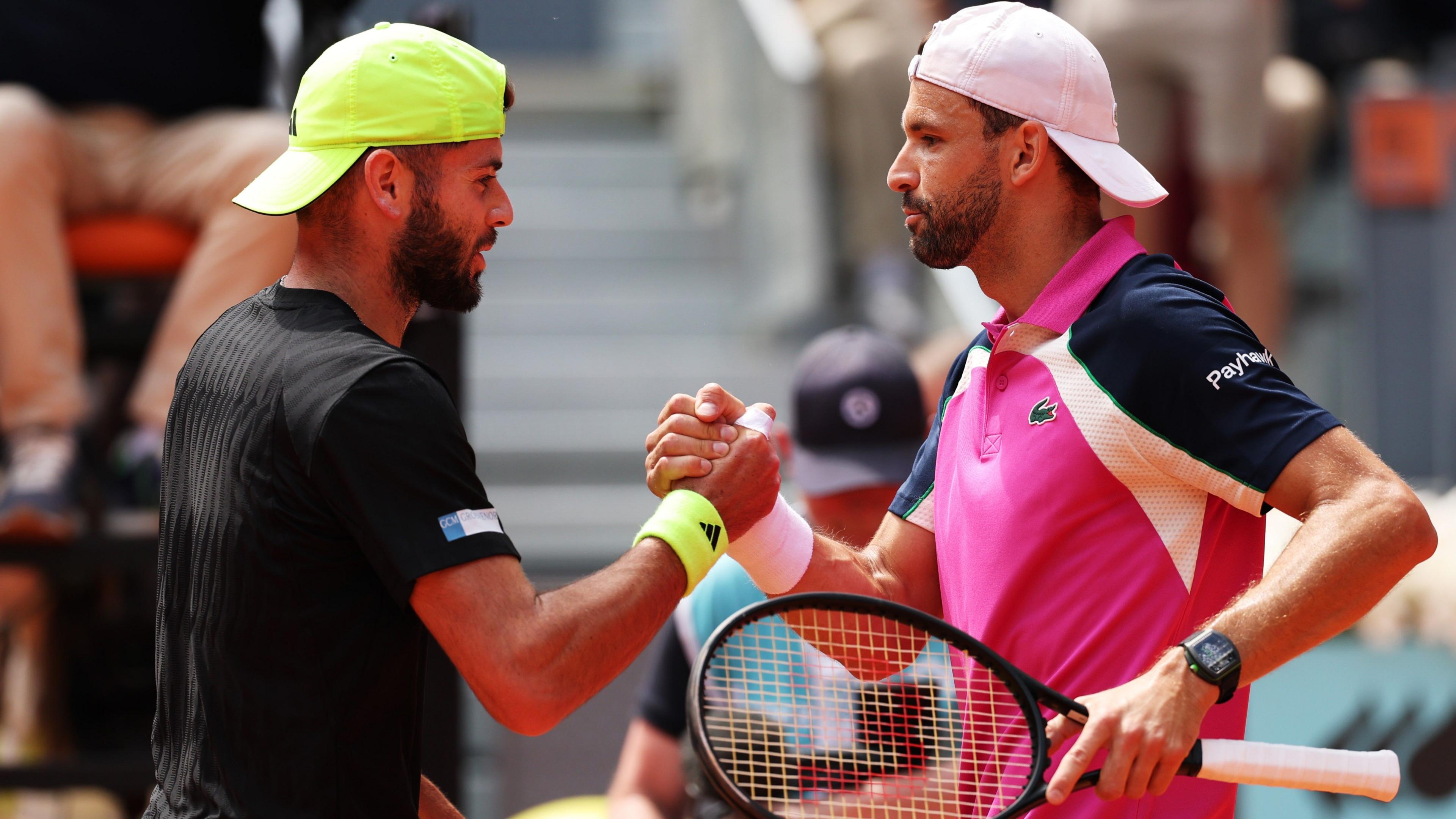 Dimitrov beats Fearnley as matches resume in Madrid