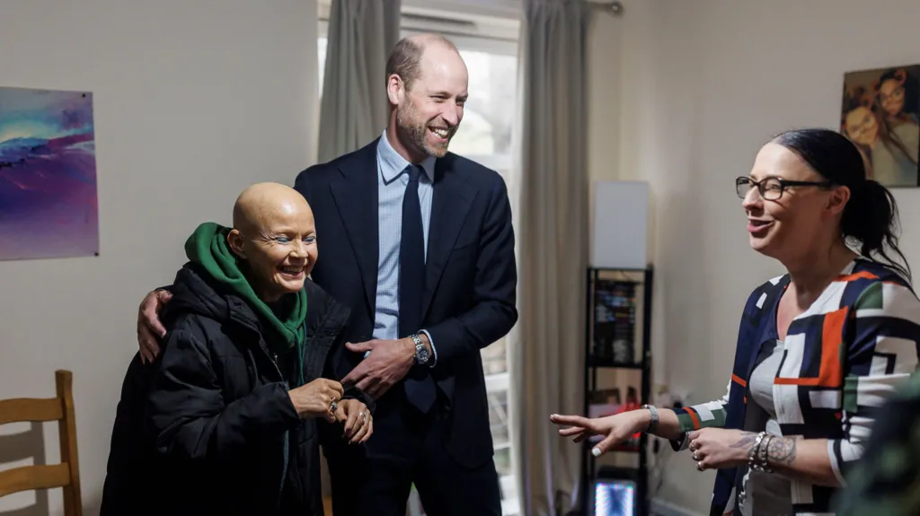 William visits first resident helped by homeless charity