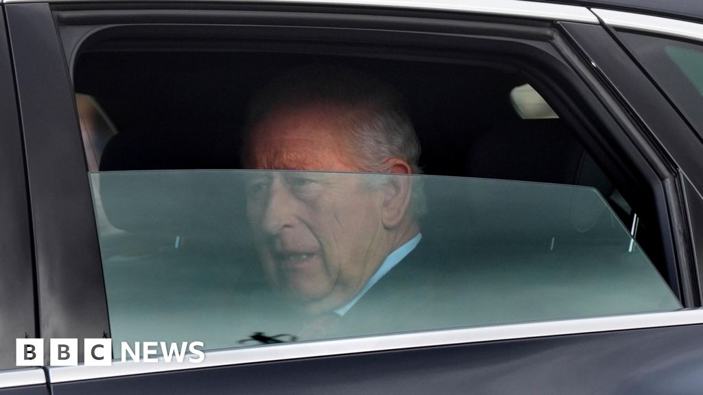 King seen for first time after short hospital visit