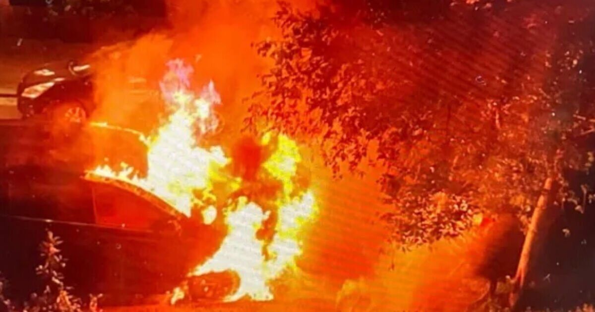 Shocking moment car explodes into fireball near Keir Starmer&#039;s house in &#039;arson attack&#039;