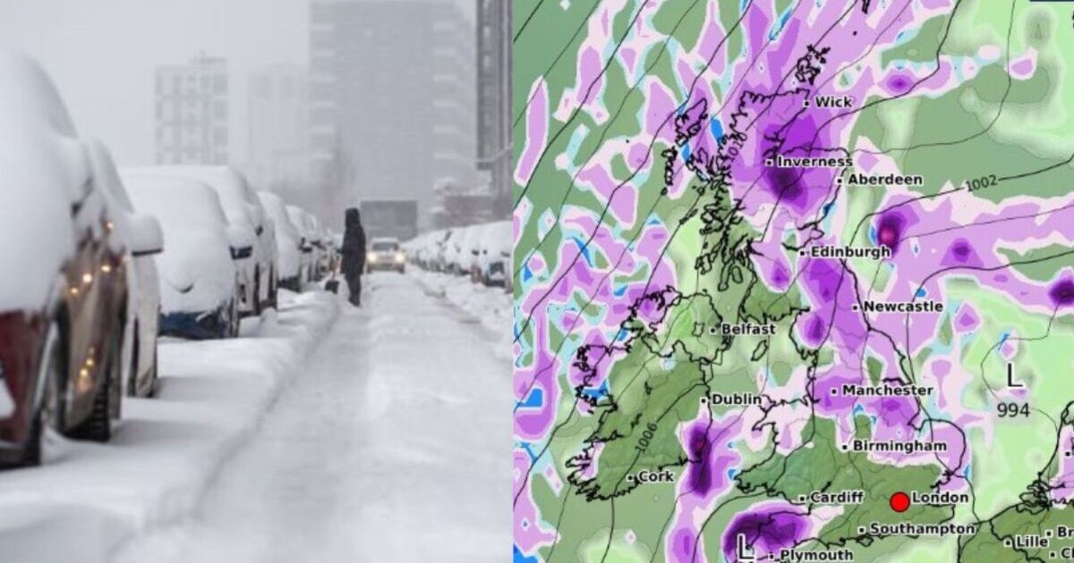 Snow maps show almost all of UK blanketed by huge barrage with 85 counties hit - full list