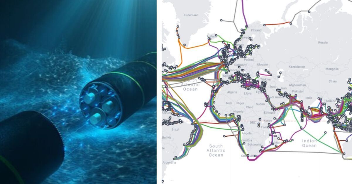 Incredible map shows every underground cable in the world - as fears mount over sabotage