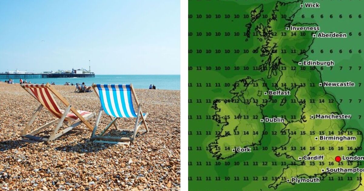UK weather maps show 9 regions to be hit by warm 19C temperatures