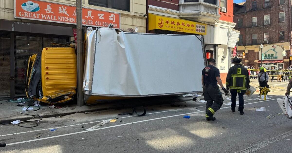 Boston truck crash sees vehicle hit several pedestrians