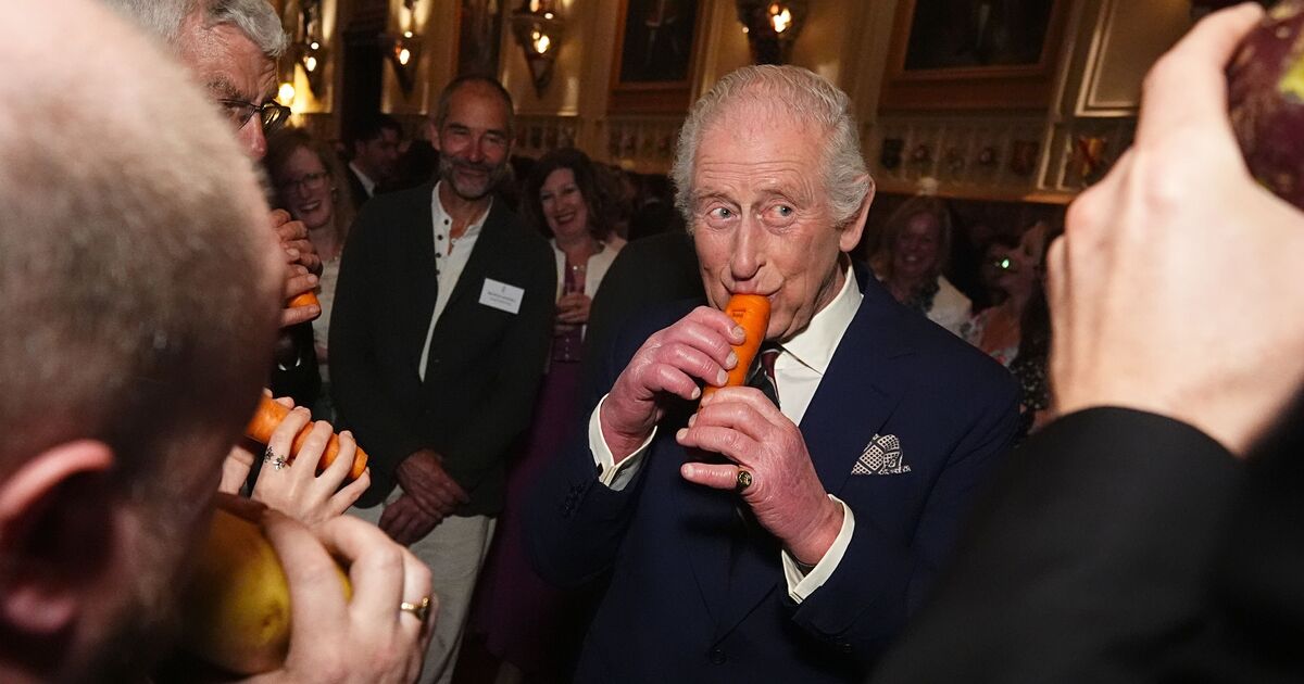Royal fans in stitches as King Charles turns vegetable into a musical instrument