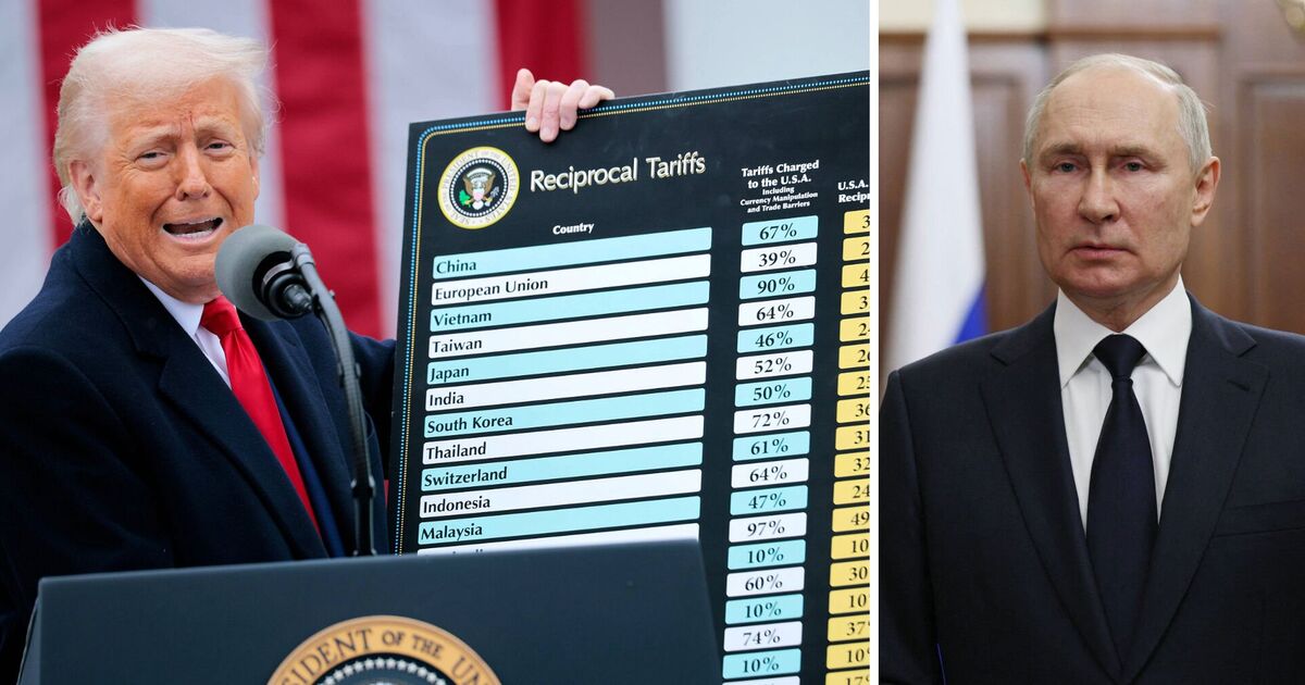 Russian economy meltdown as Trump&#039;s tariffs wipe billions from Moscow stock market