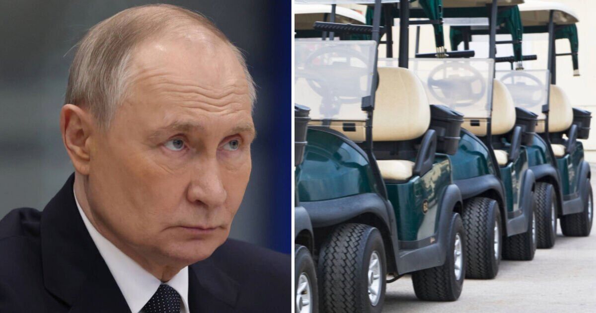 Humiliation for Vladimir Putin as desperate Russian soldiers &#039;advance in golf carts&#039;