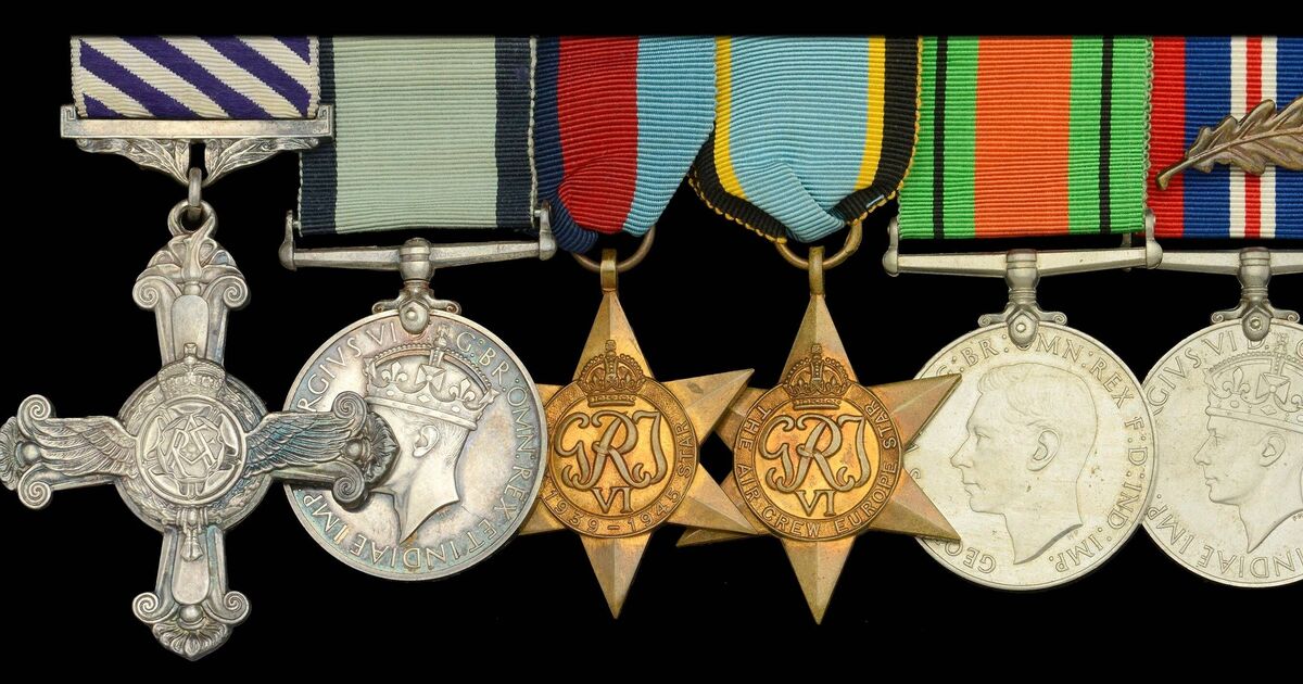 Rare medals awarded to Lancaster Bomber pilot sell for £24k at auction