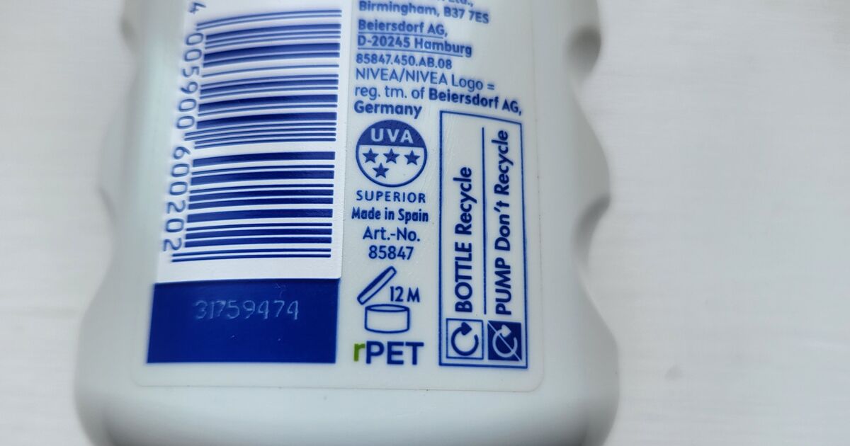People only just realising what symbol on sun cream bottle means