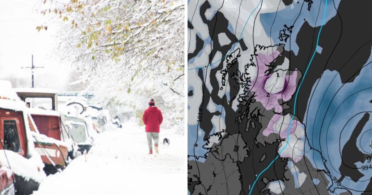 UK weather maps reveal exact date Scotland, England and Wales hit by snow bomb