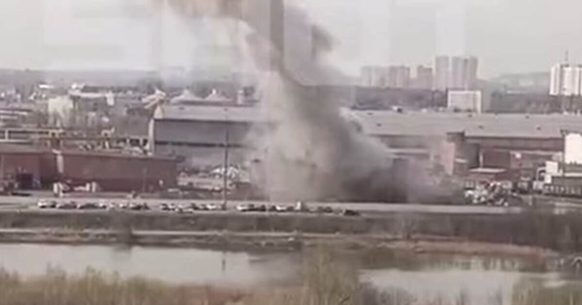 Moscow panic as explosion rocks plant with thick smoke seen from miles