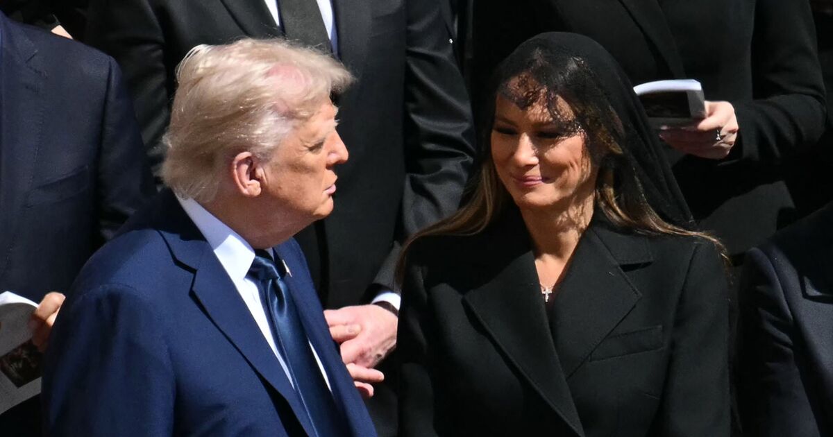 Melania Trump&#039;s three-word order to Donald at Pope&#039;s funeral uncovered by lip reader
