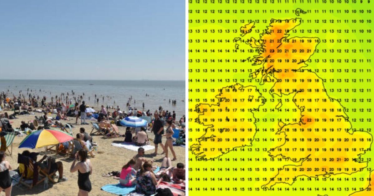 New weather maps show scorching 23C as far north as Scotland