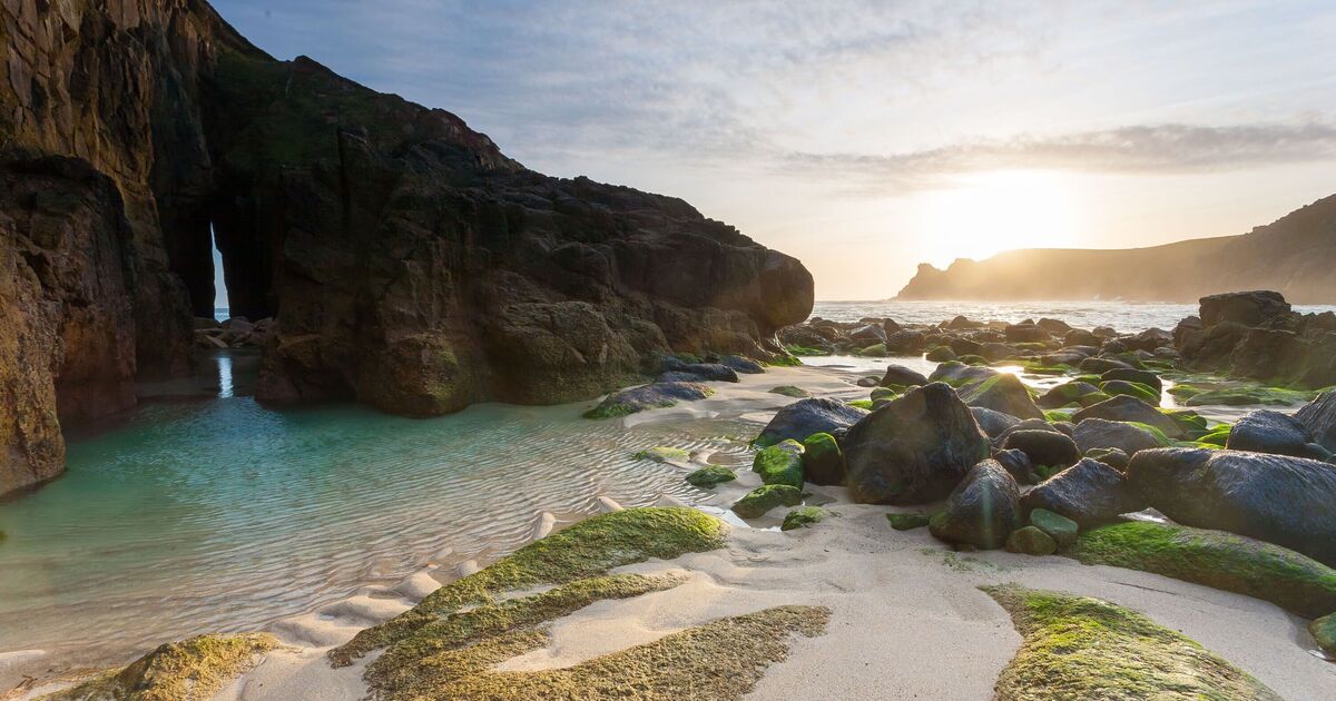 Remote beach with crystal clear waters and sea cave dubbed 'UK's best'